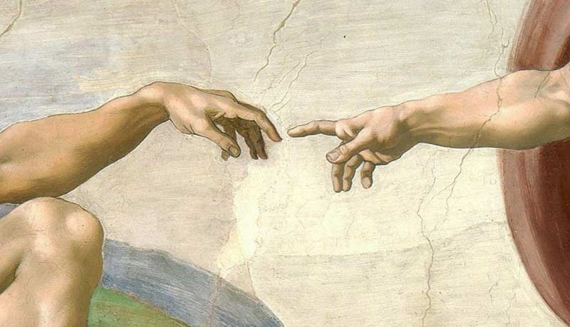 Сътворението на Адам пръсти 