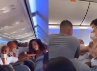 15 жени се биха в самолет за място до прозореца (видео)