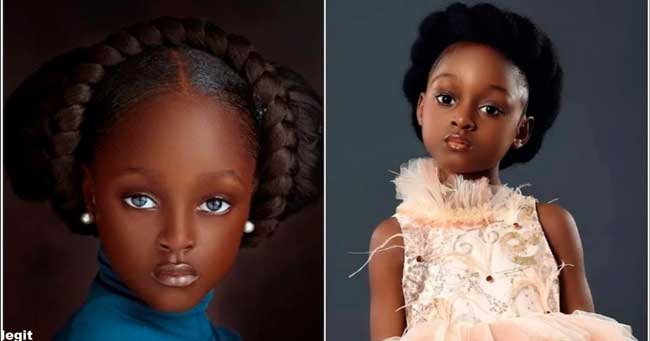 5-годишната Джаре от Нигерия се наслаждава на блясъка на популярността