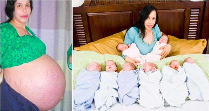 През 2009 г Надя Сюлейман родила осем деца въпреки факта