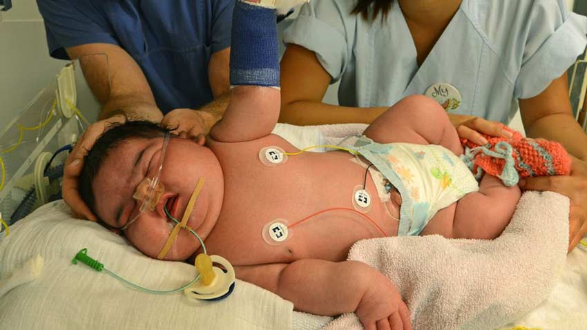 През 2013 година се ражда едно от най-тежките бебета, раждани