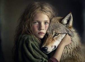 момиче и вълк