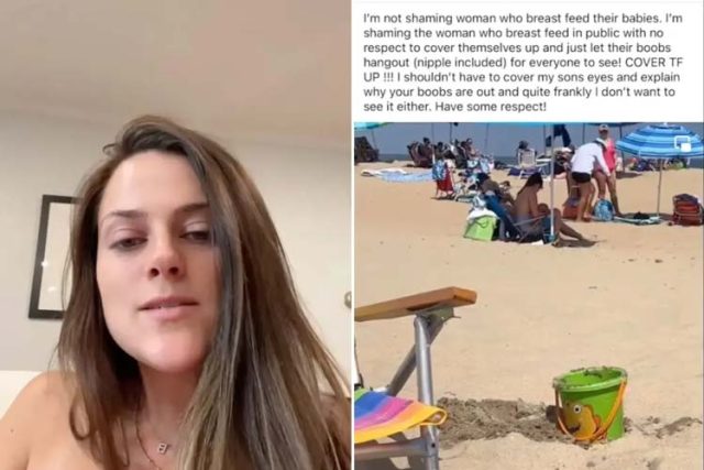 Майка открила критично видео онлайн как кърми бебето си на плажа. Отговорът й е брилянтен