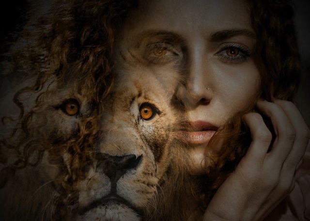 жена и лъв