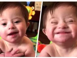 Момиченце със синдром на Даун се усмихва за пръв път на майката, която го е осиновила (видео)